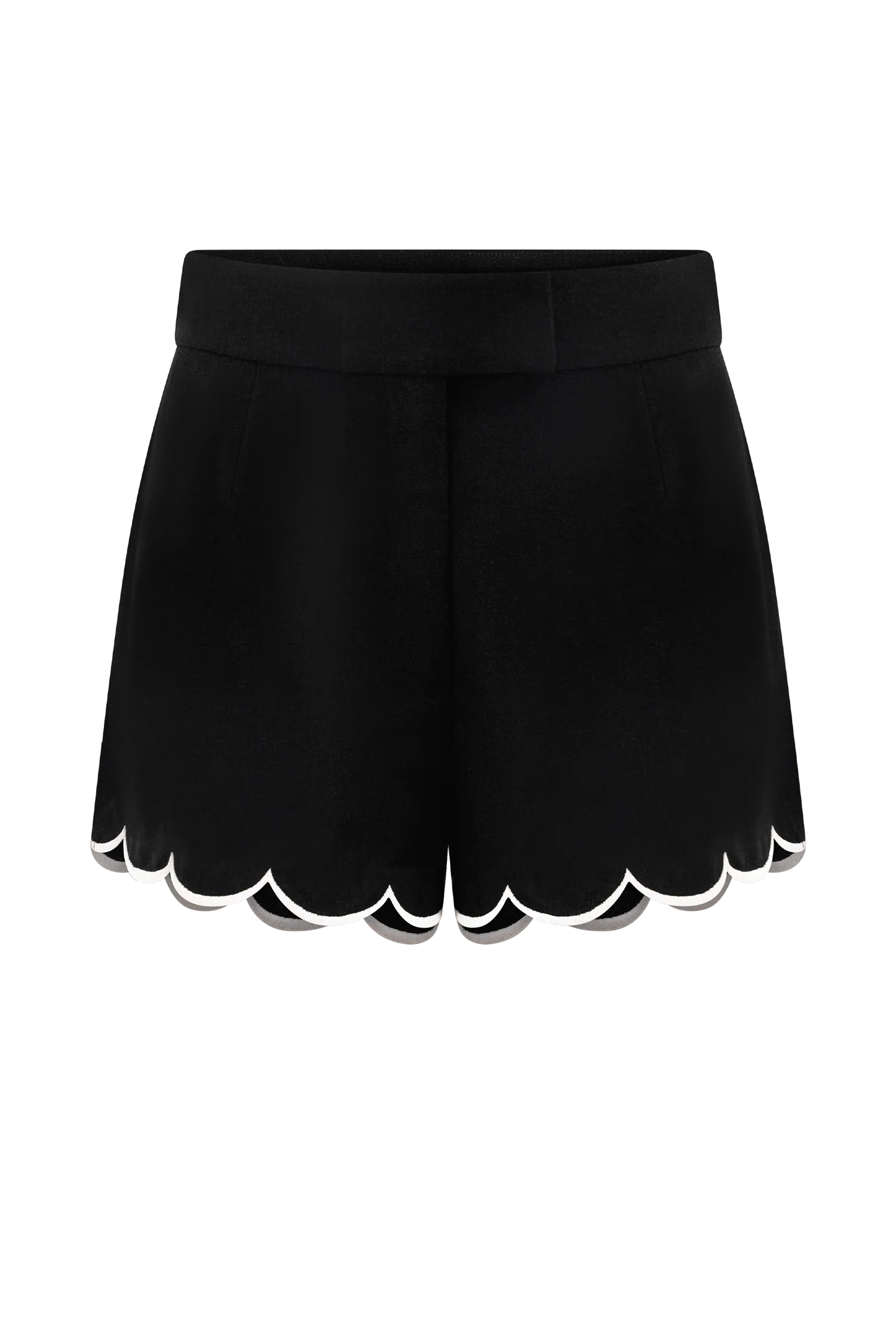 Judith Scallop Shorts Black