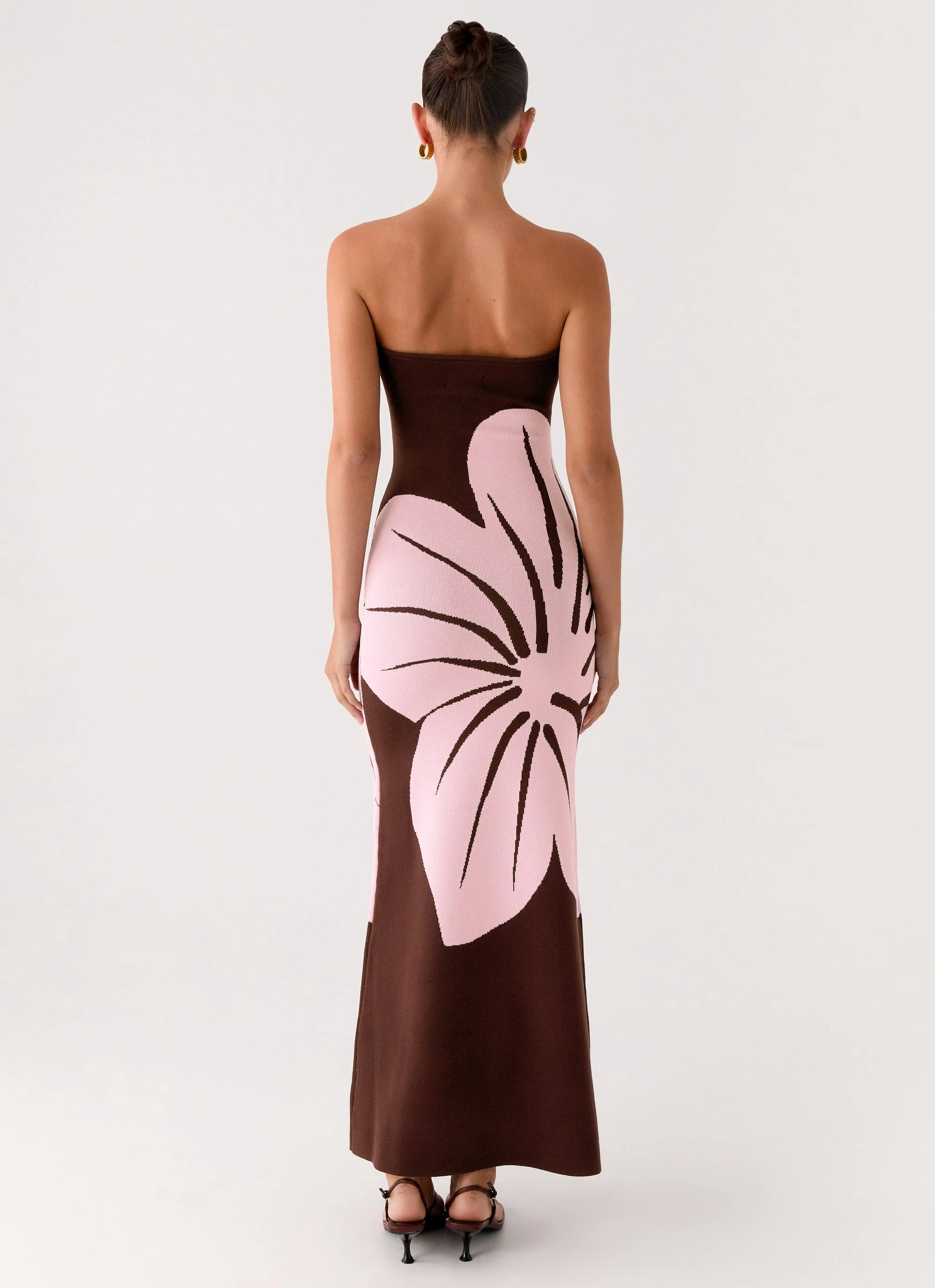 Jala Strapless Knit Maxi Dress Espresso Meadow