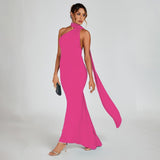 Women Sexy Backless Dress Bodycon Sleeveless Open Back Maxi Dress Formal Cocktail Wedding Guest