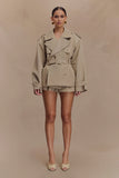 Alden Short Trench Jacket Pebble