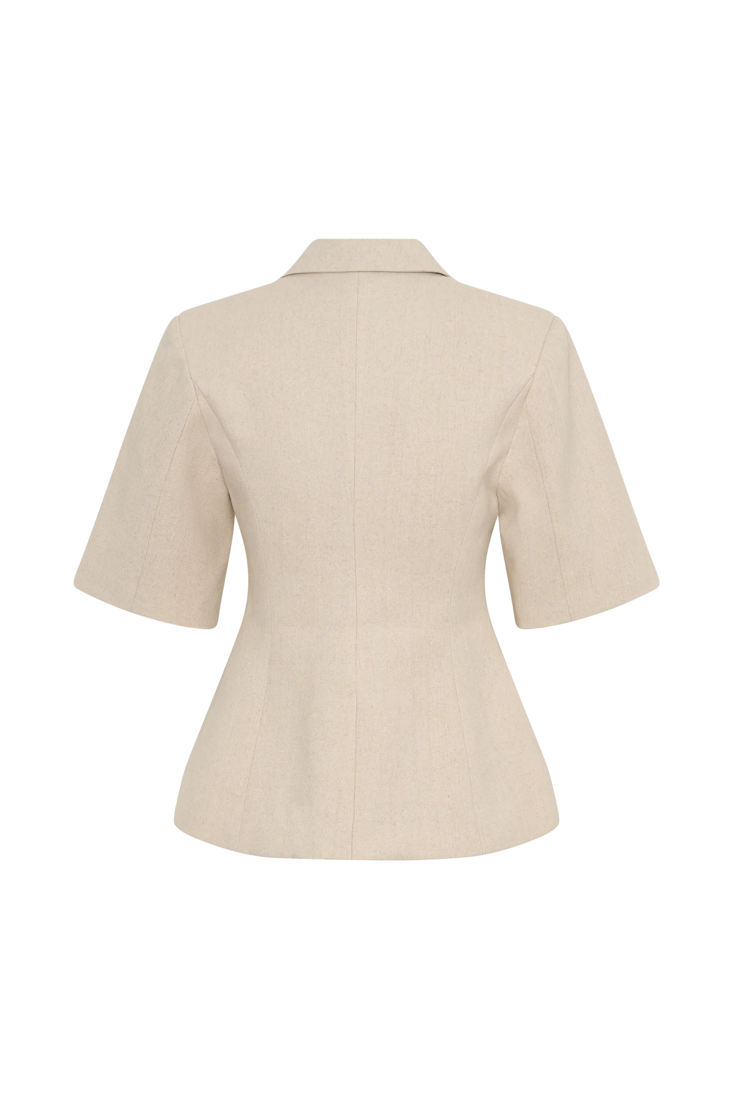 Martine Short Sleeve Linen Top Natural