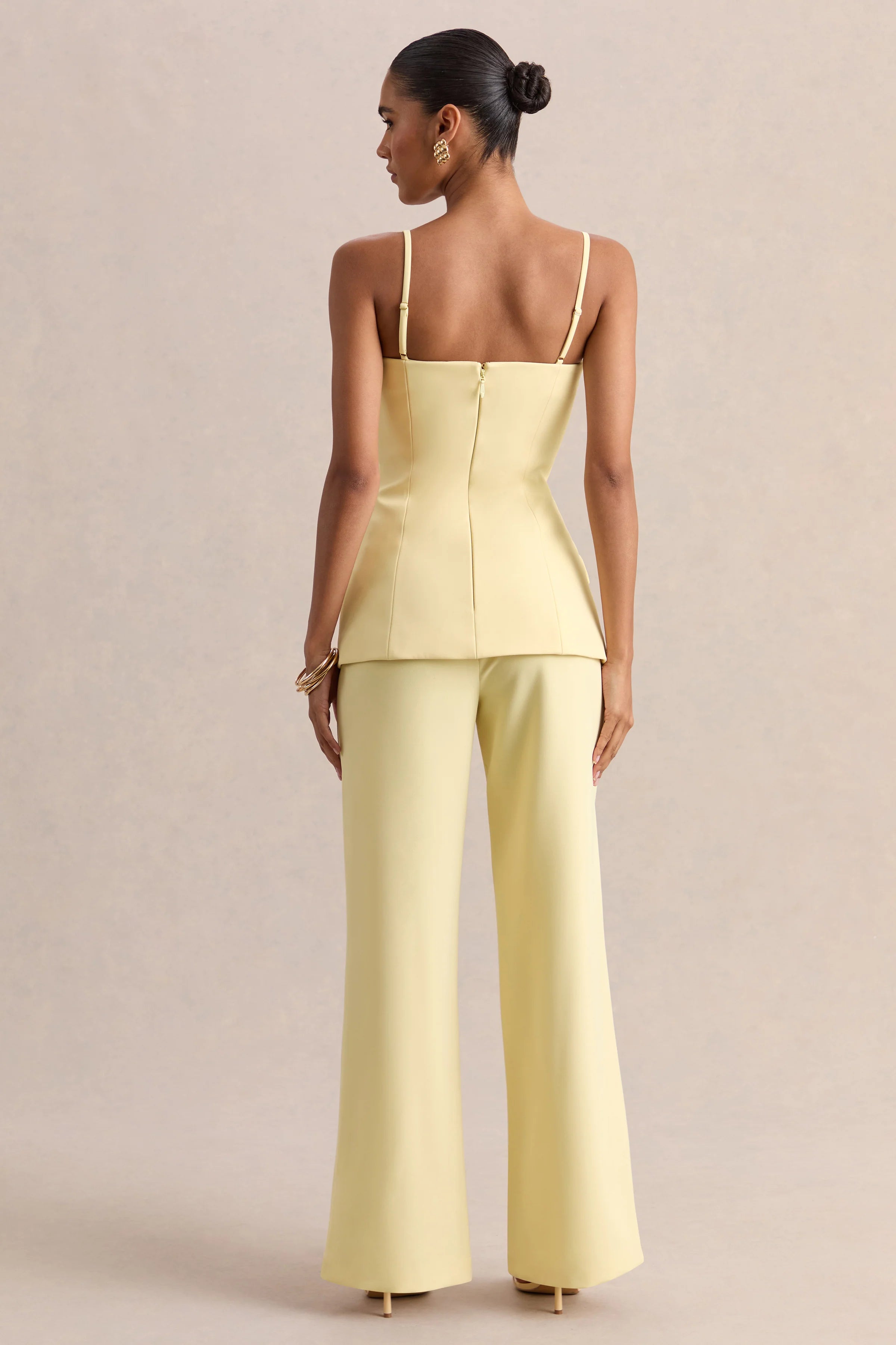 Malou Lemon Tailored Trousers