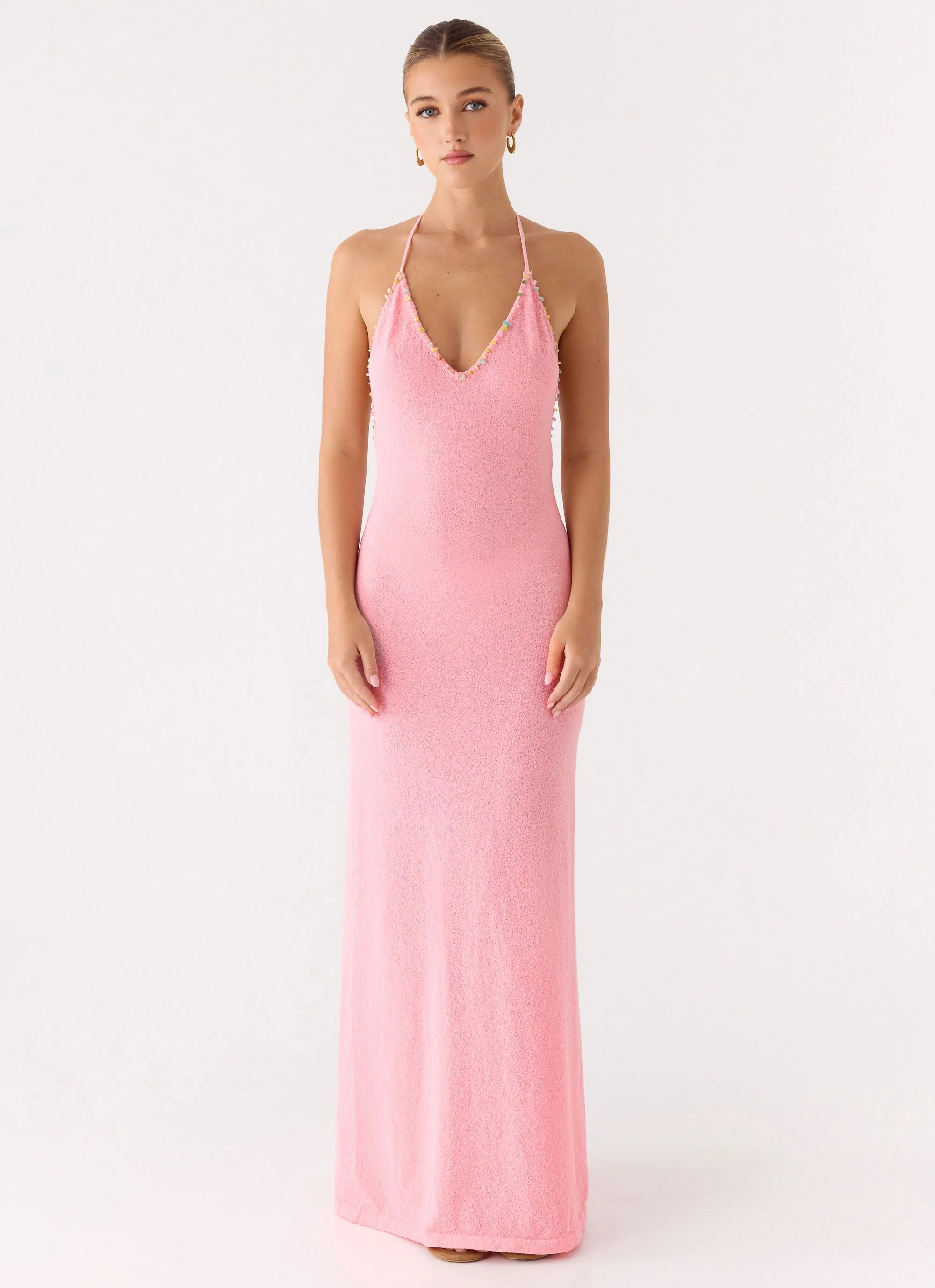 Jianna Knit Maxi Dress Pink