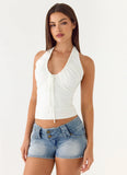 Ask You Twice Top White
