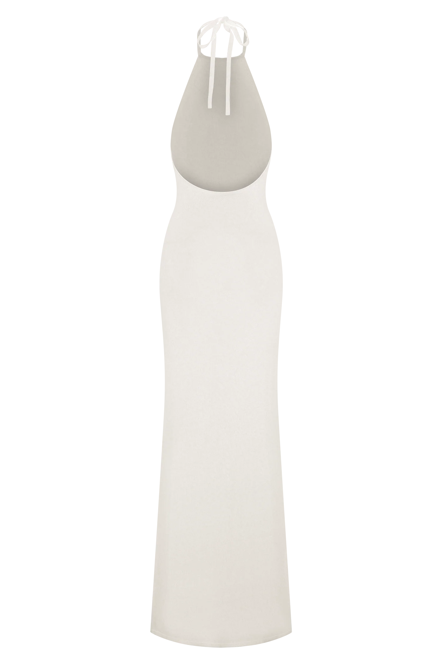 Brock Knit Halter Maxi Dress White