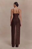 Jackie Longline Diamante Top Chocolate