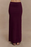 Miles Knit Maxi Skirt Plum