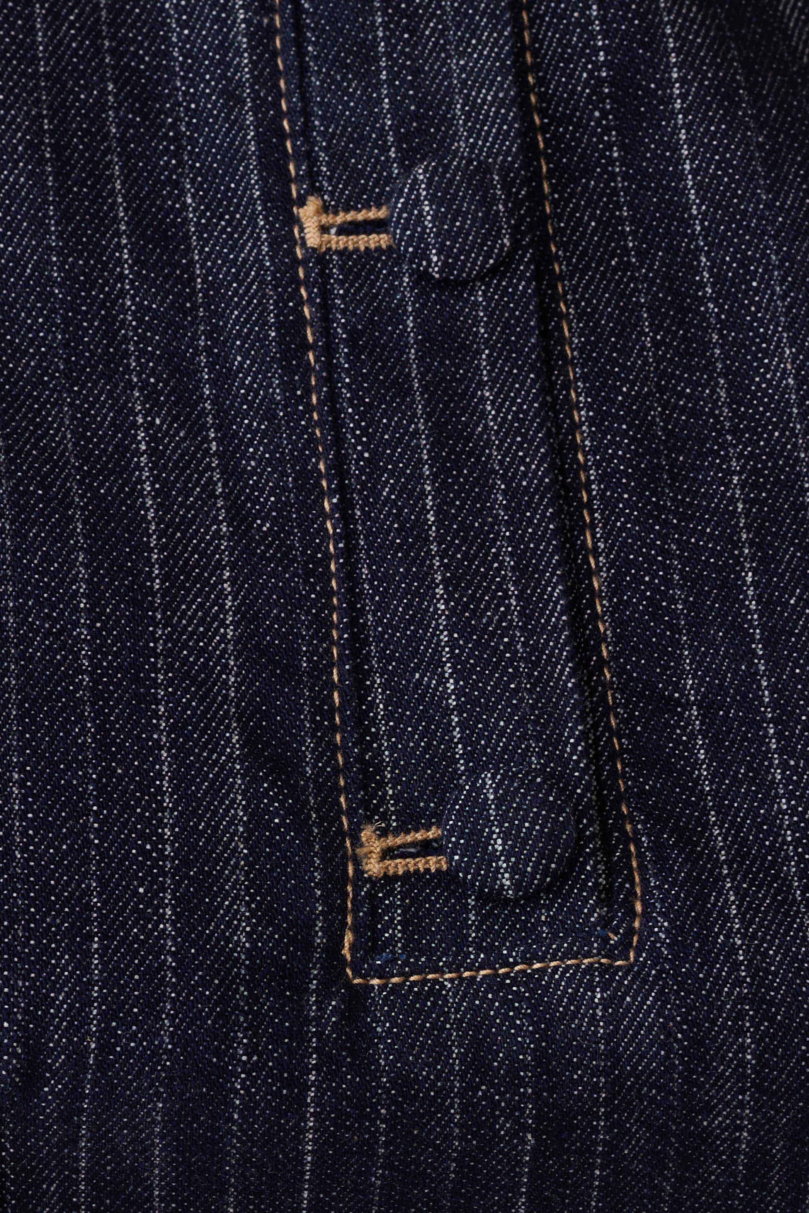 Loraine Sleeveless Denim Top Indigo Pinstripe