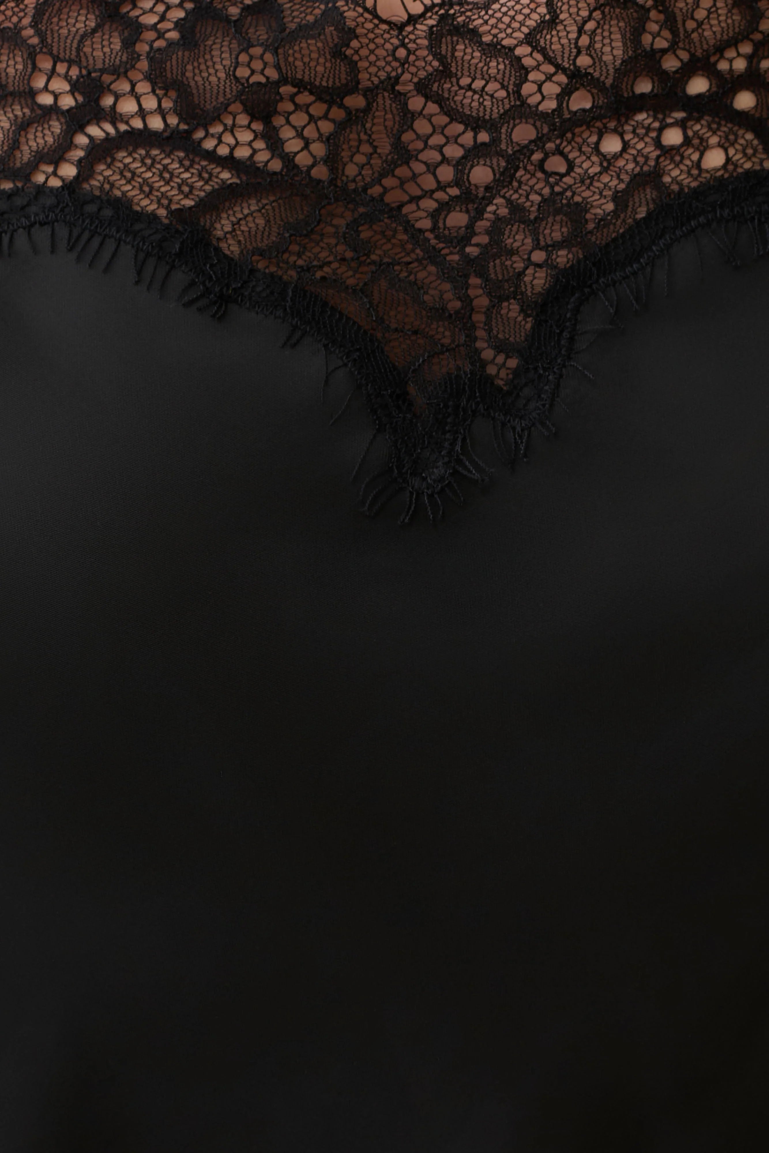 Miriam Satin Lace Camisole Black