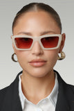Fairfax Otra Ivory Square Brown Tinted Sunglasses