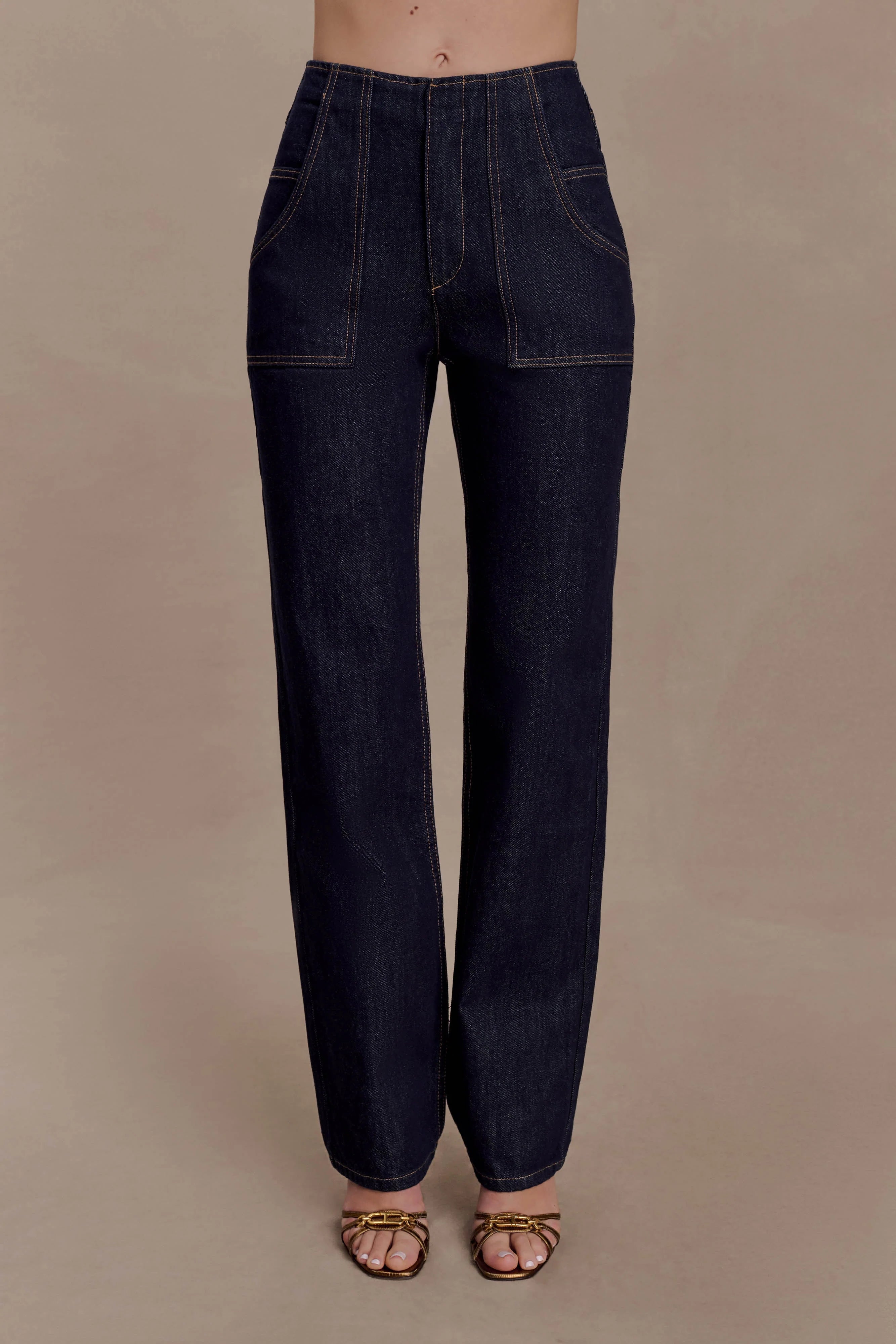 Clarrissa High Rise Jeans Washed Indigo Blue