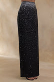 Fabiana Black Hand Embellished Maxi Skirt