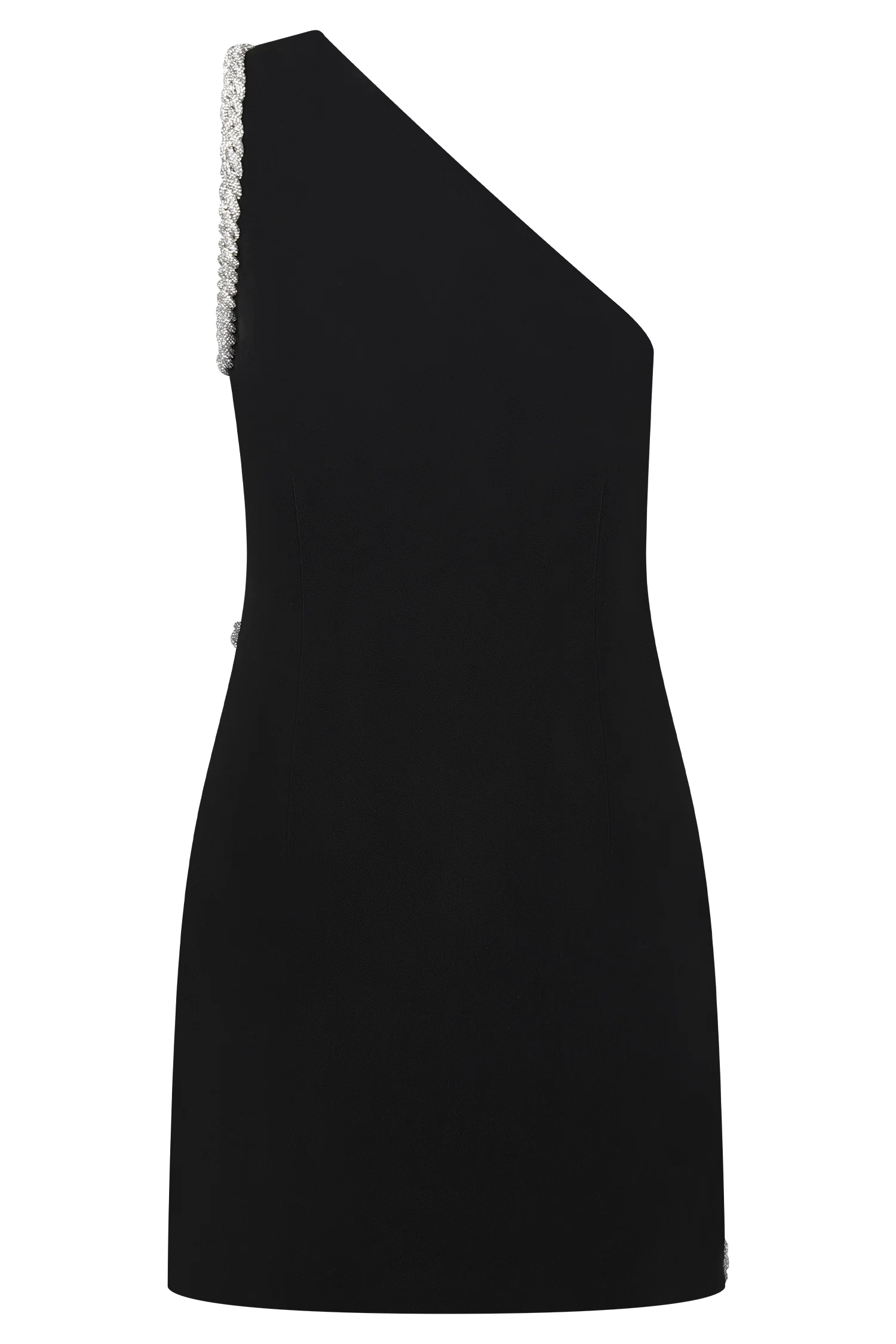Eleonora Diamante Trim Mini Dress Black