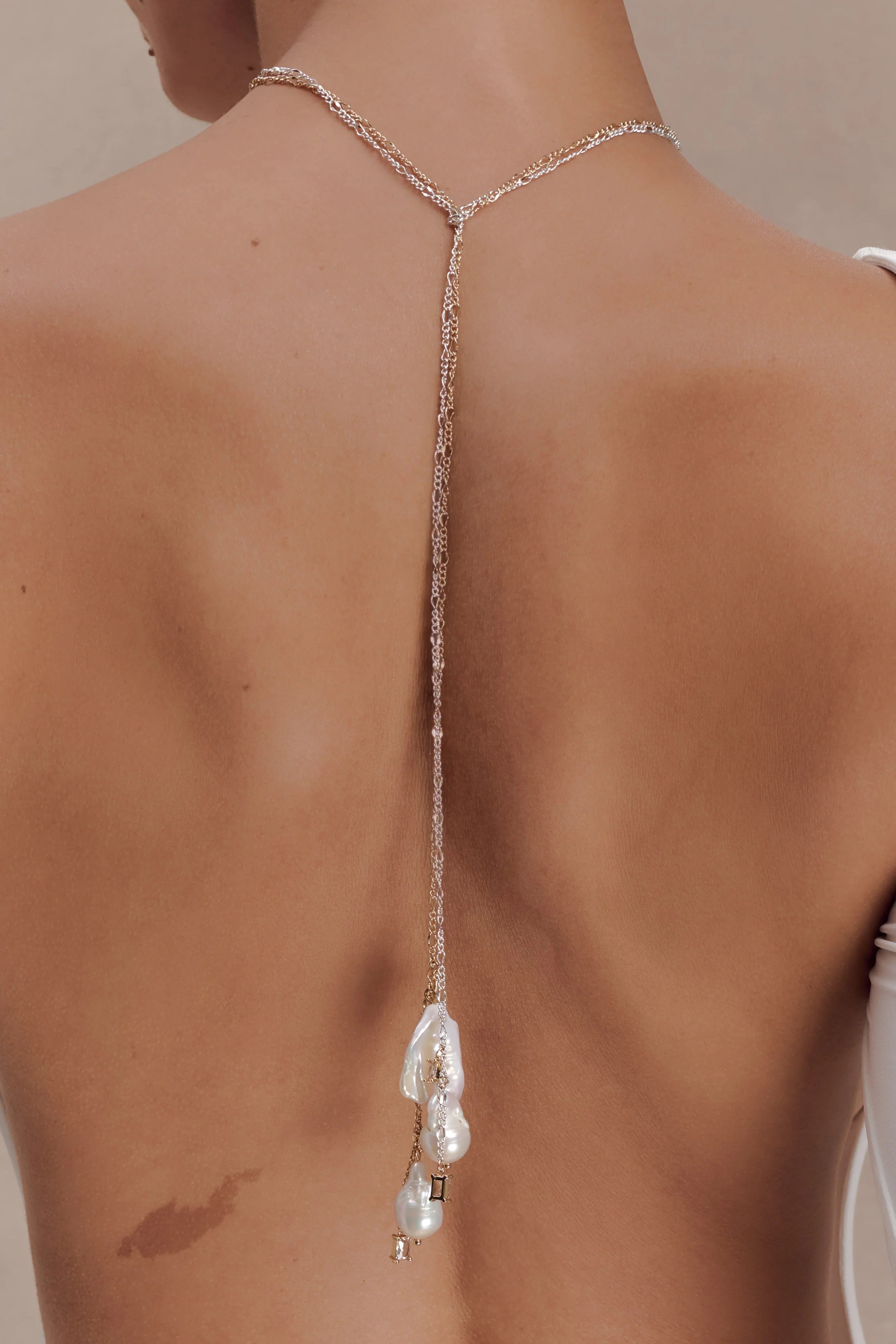 Tallulah Pearl Wrap Chain Gold