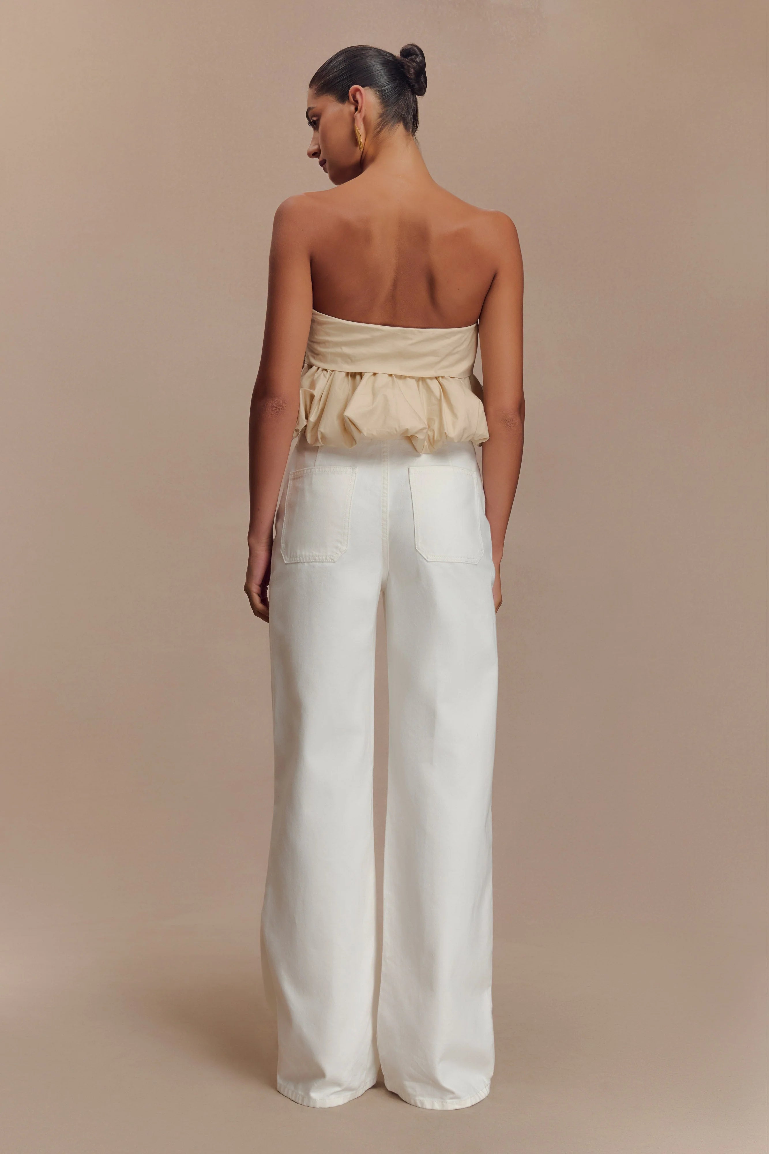 Caitlin Mid Rise Denim Jeans White