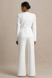 Silvia White Straight Leg Trousers