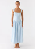 Emmalina Midi Dress - Blue
