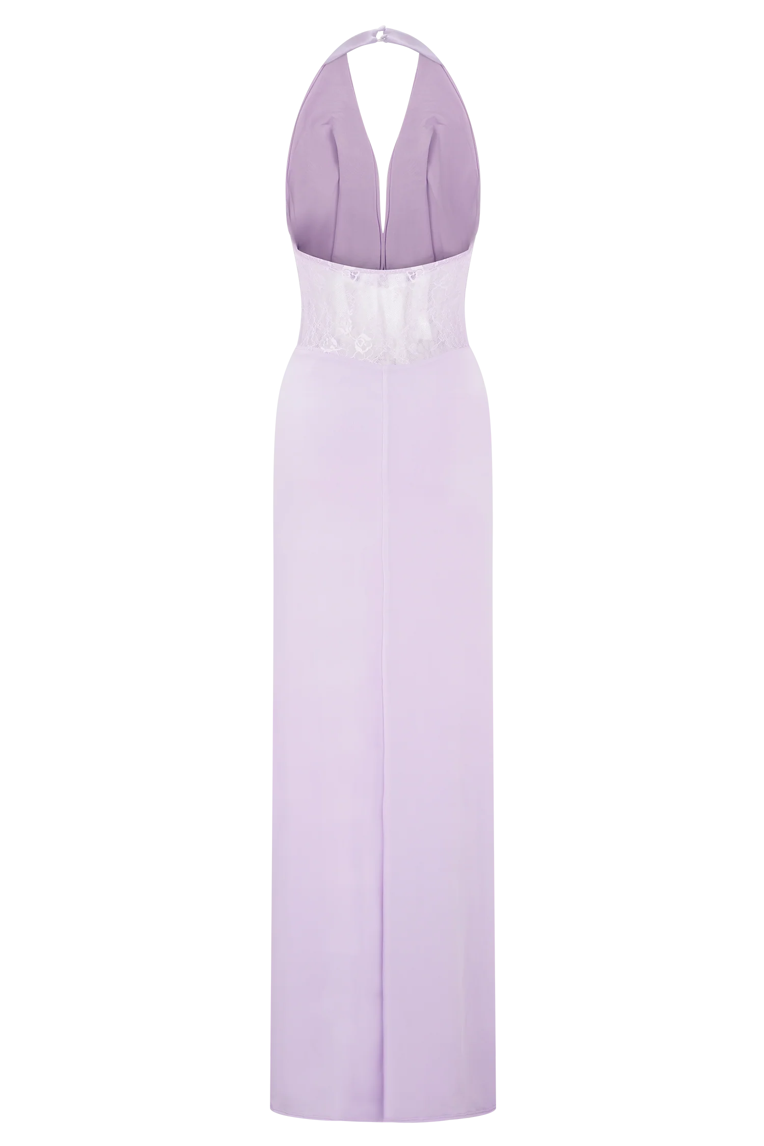Bonnie Slinky And Lace Maxi Dress Lilac