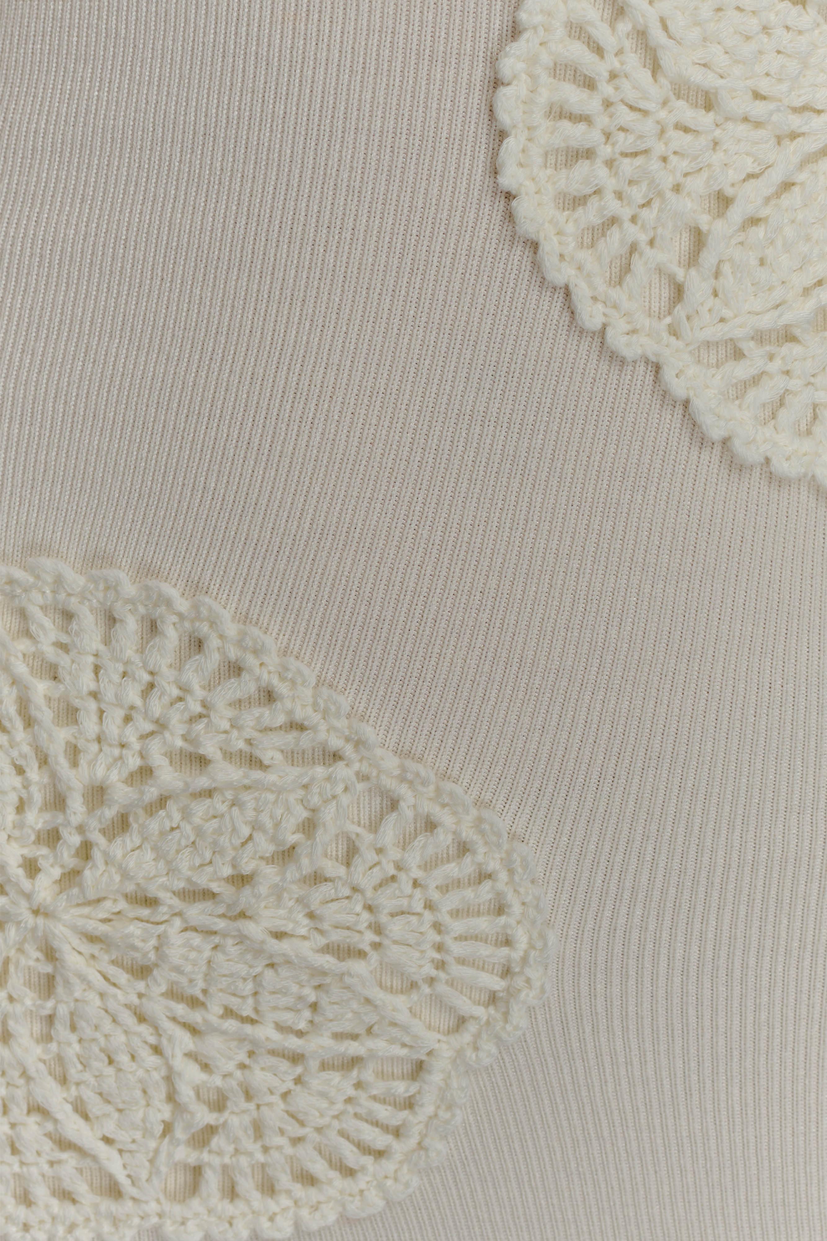 Teneika Crochet Knit Maxi Dress Ivory