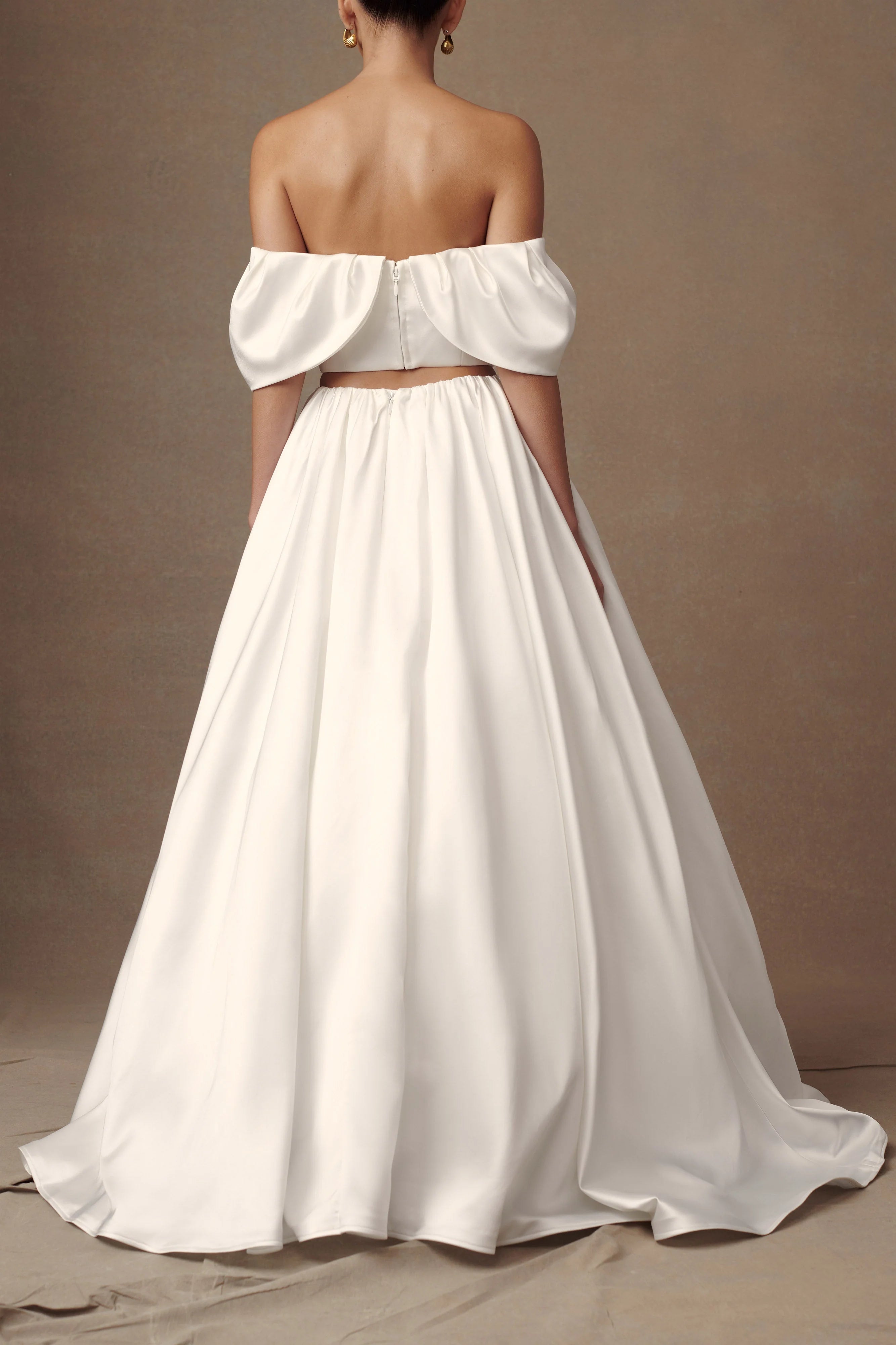 Kelsey Satin Maxi Skirt White