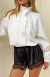 Enya Cream Funnel Neck Sports Jacket