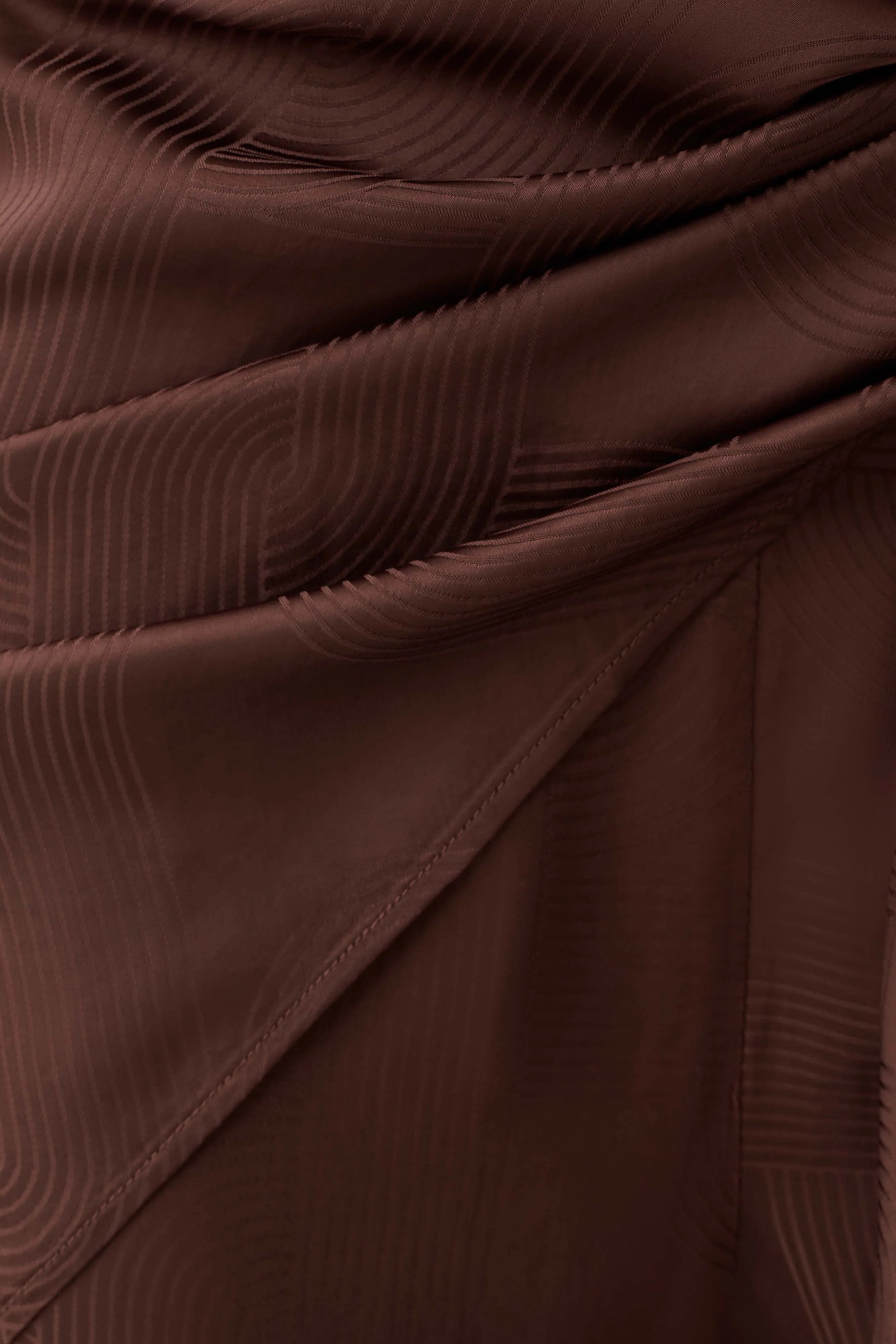 Gia Wrapped Tie Satin Pants Chocolate