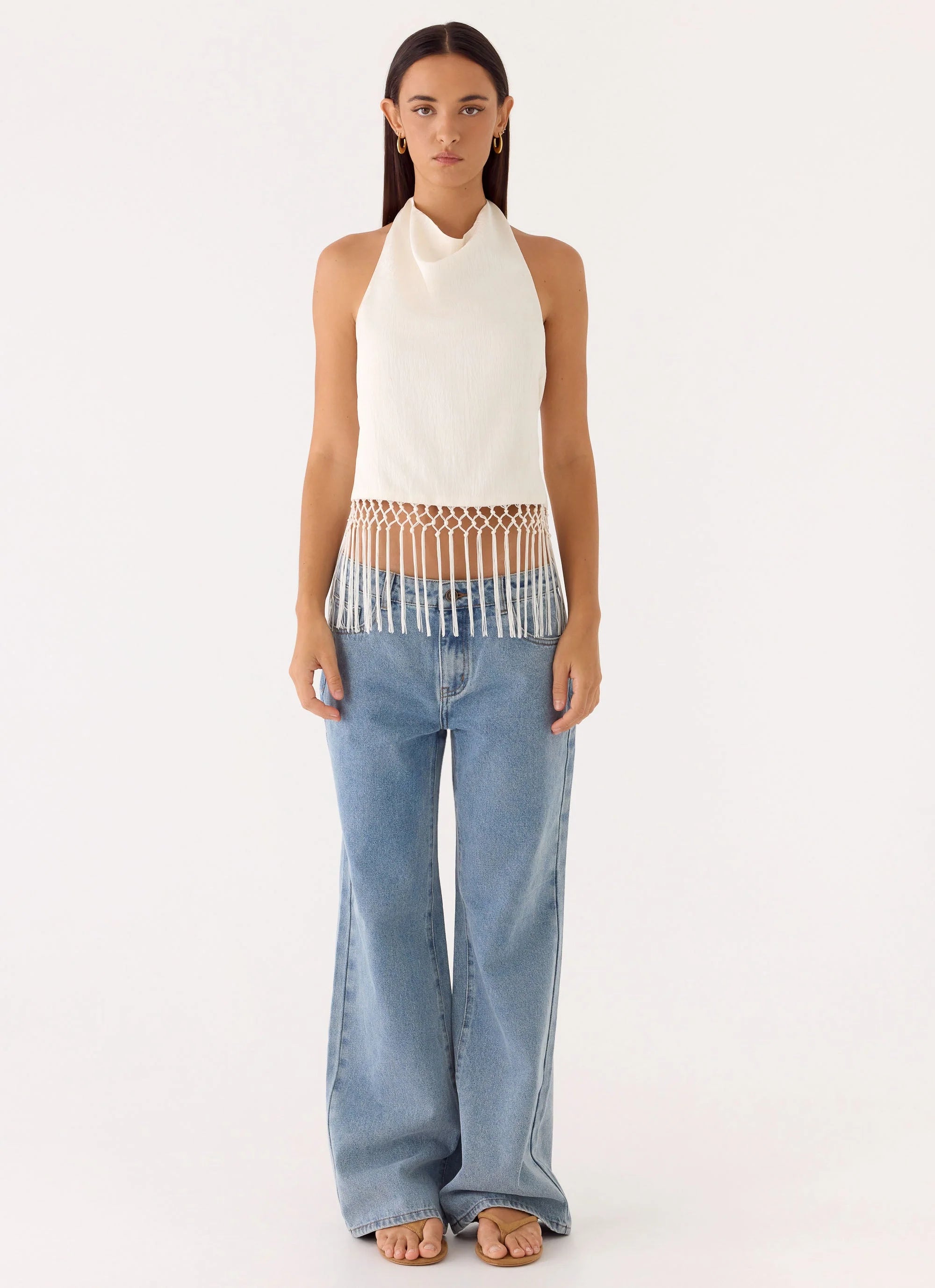 Mania Tassel Top - Ivory