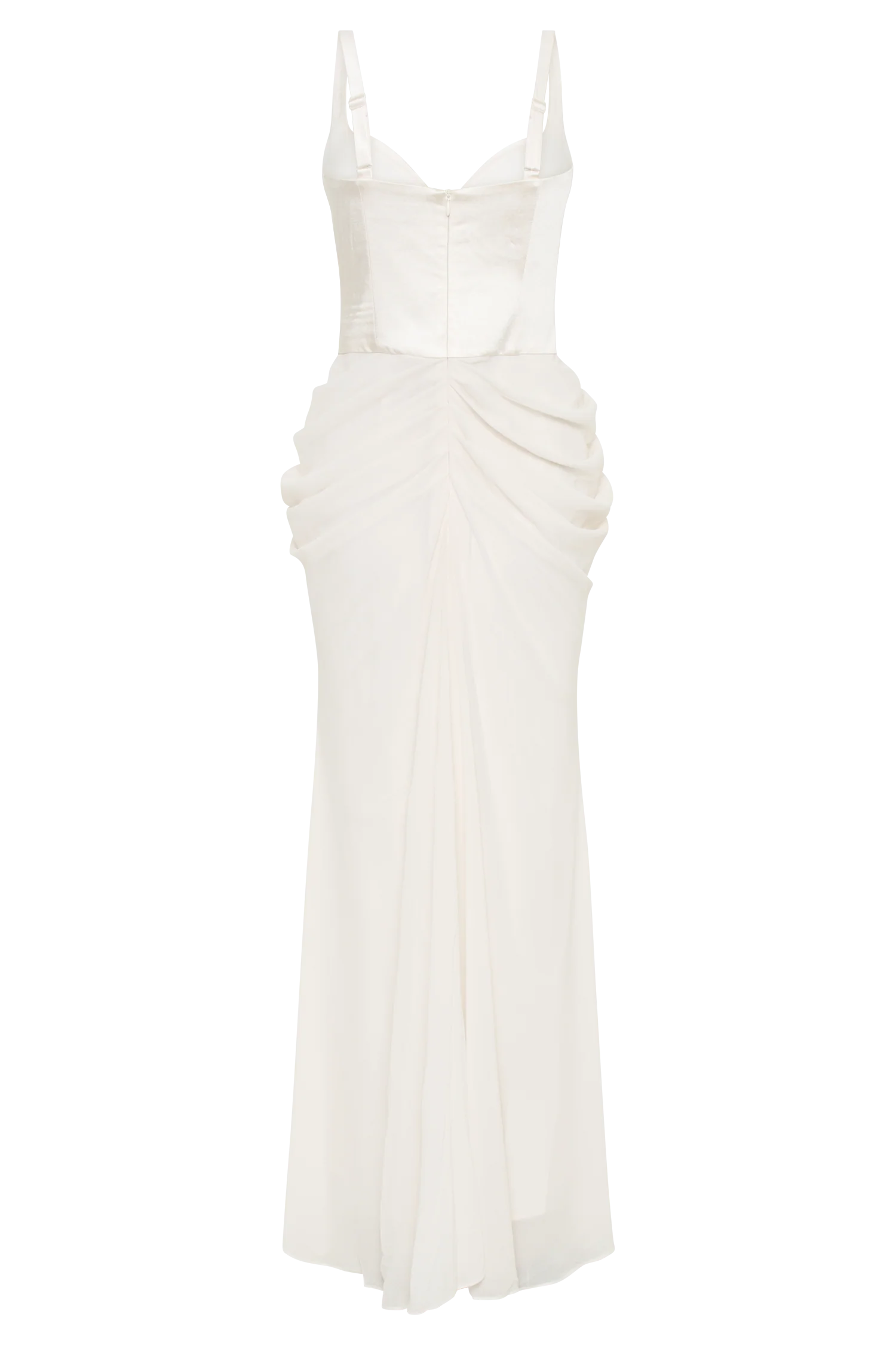 Leila Satin Corset Maxi Dress Ivory