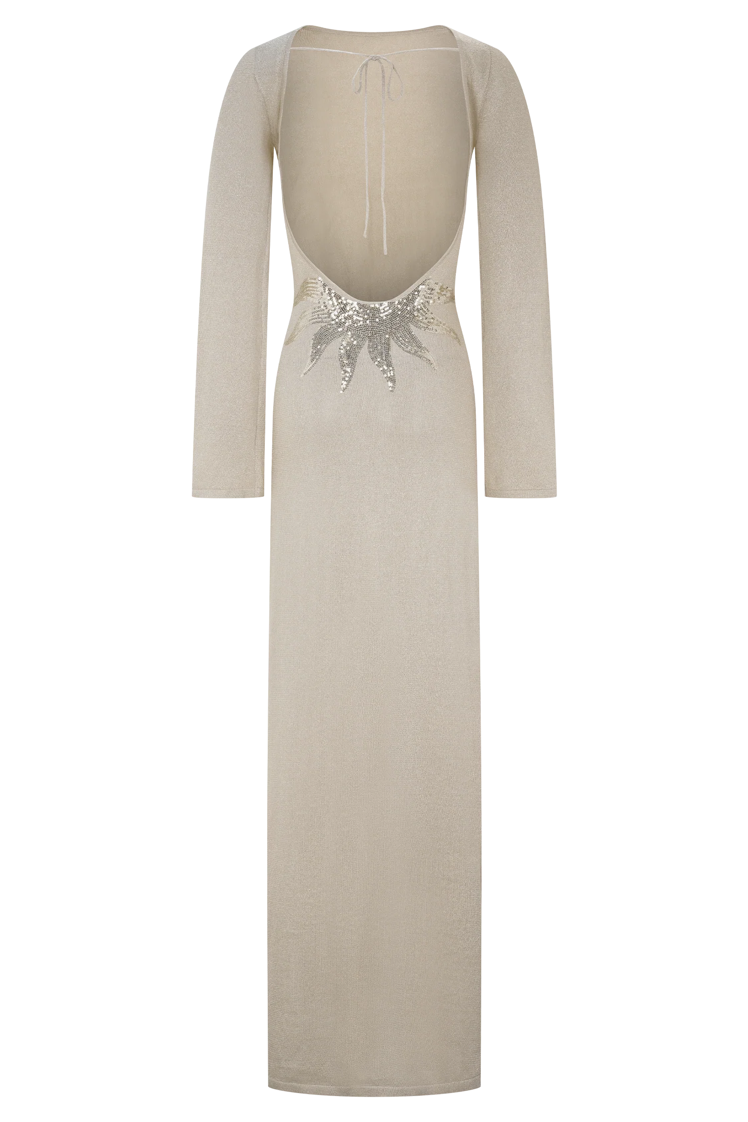 Atticus Knit Maxi Dress With Sequin Gold