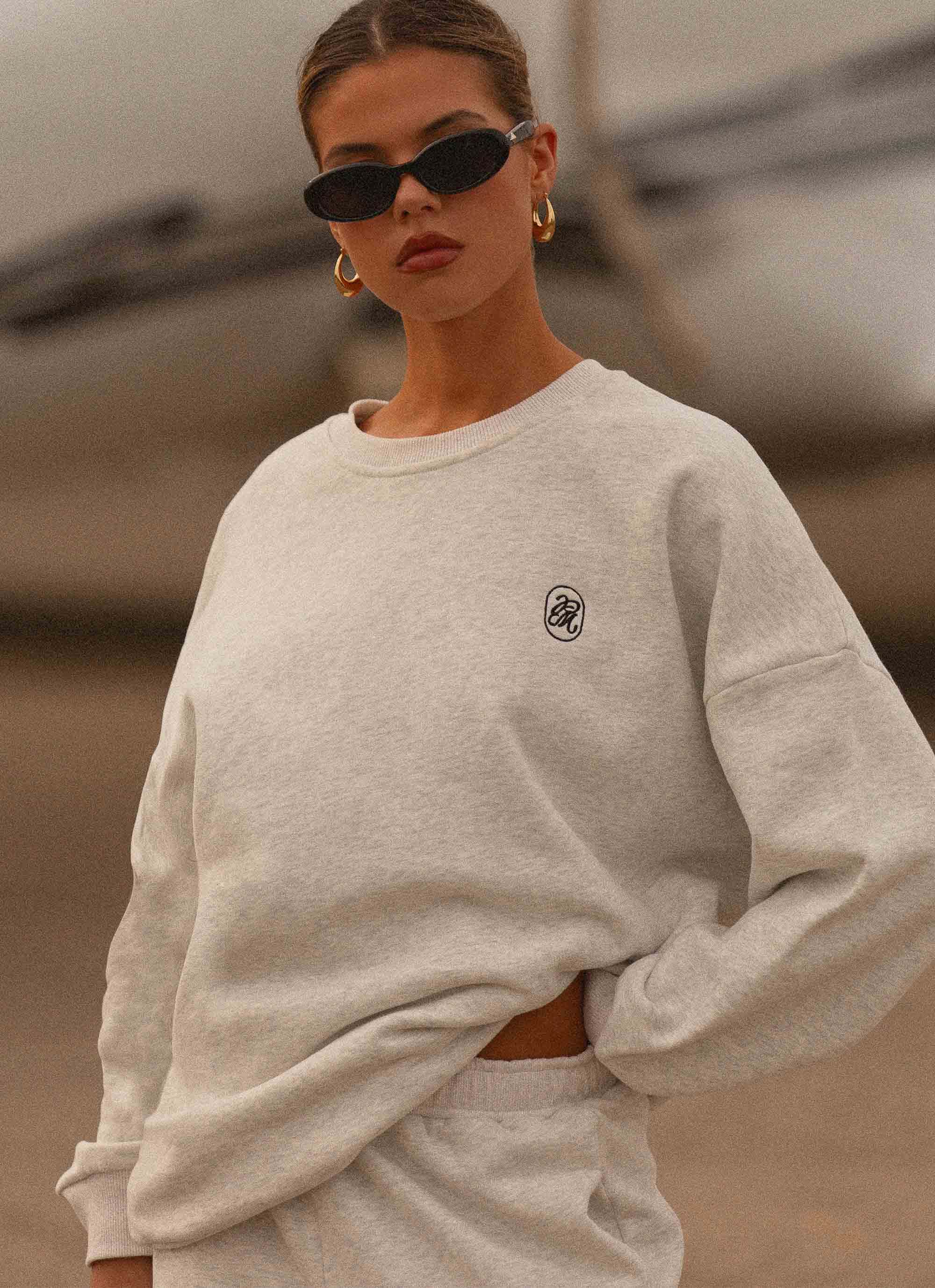 Signature Oversized Sweatshirt Grey