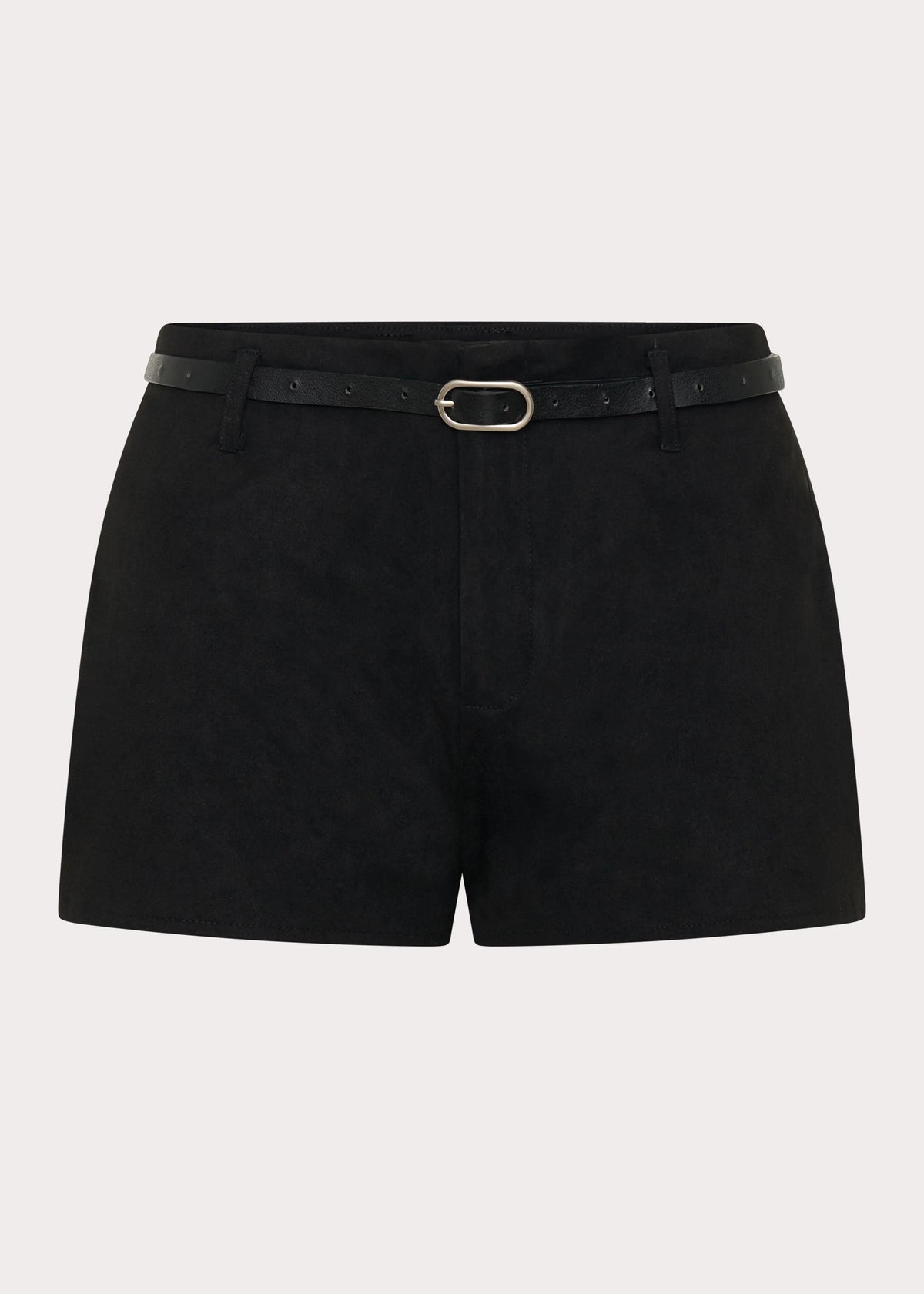 Katie Suede Mini Shorts Black