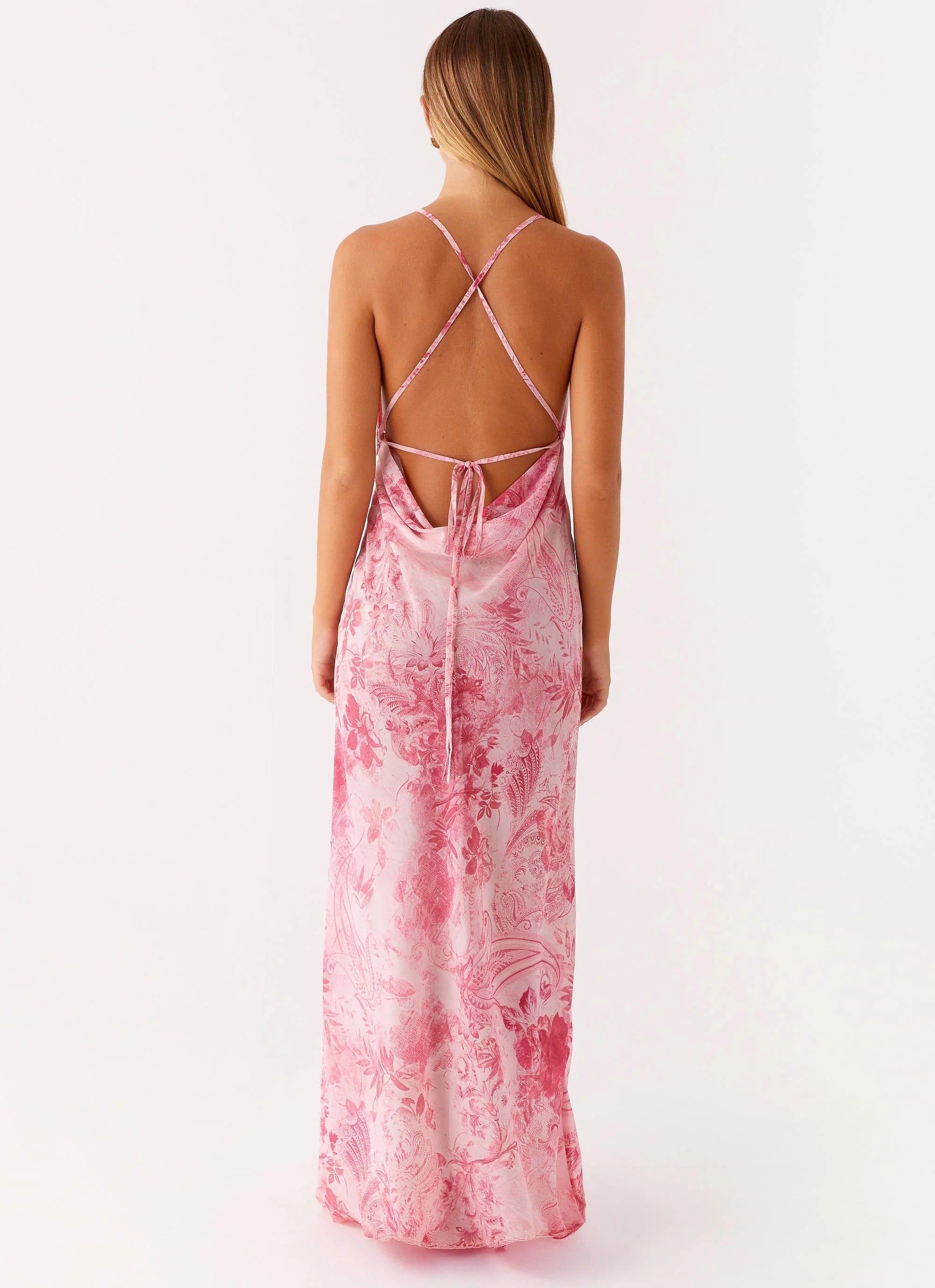 Tara Maxi Dress Pink Print