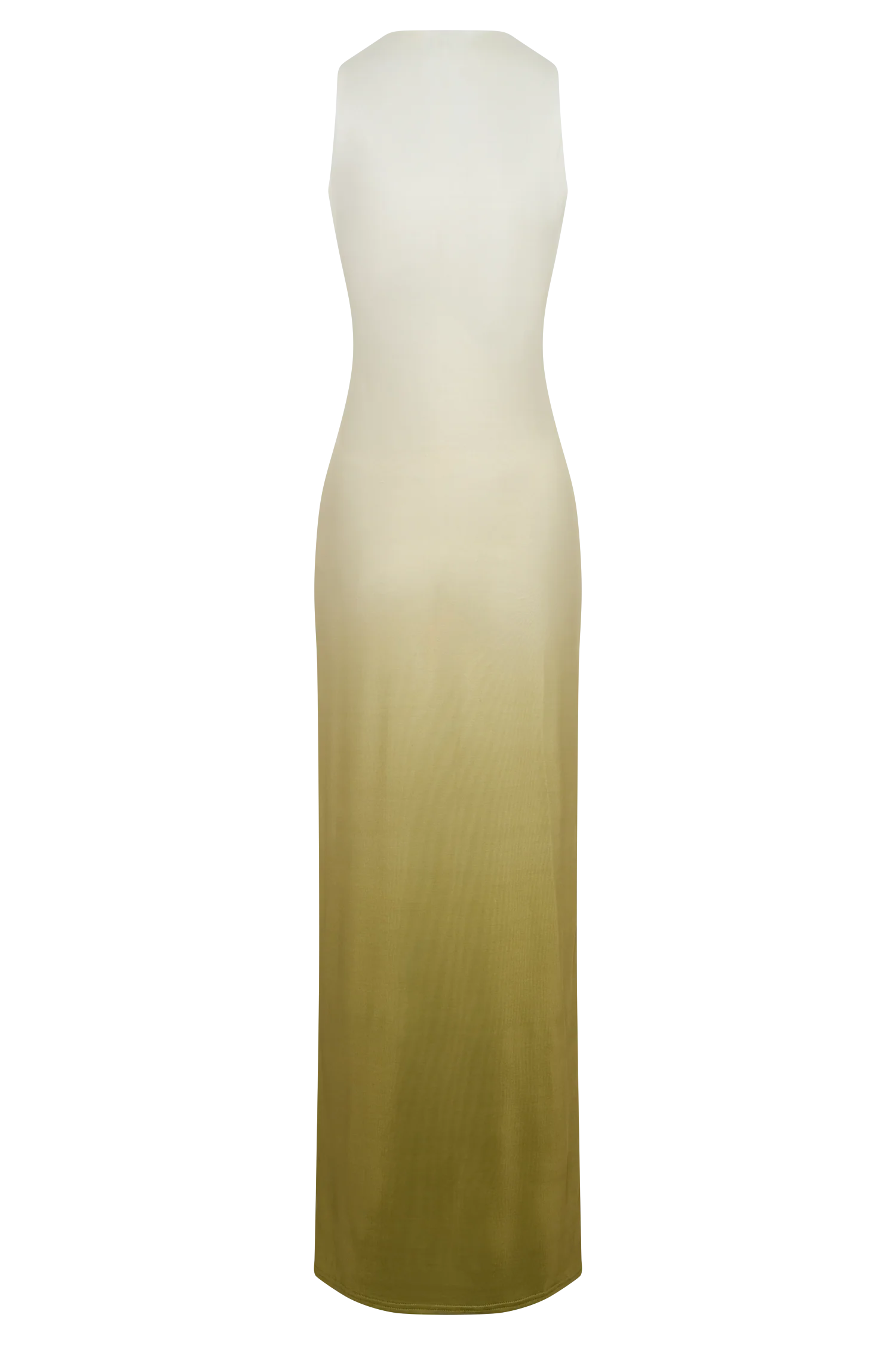 Stella Draped Slinky Maxi Dress Ombre Vintage Olive