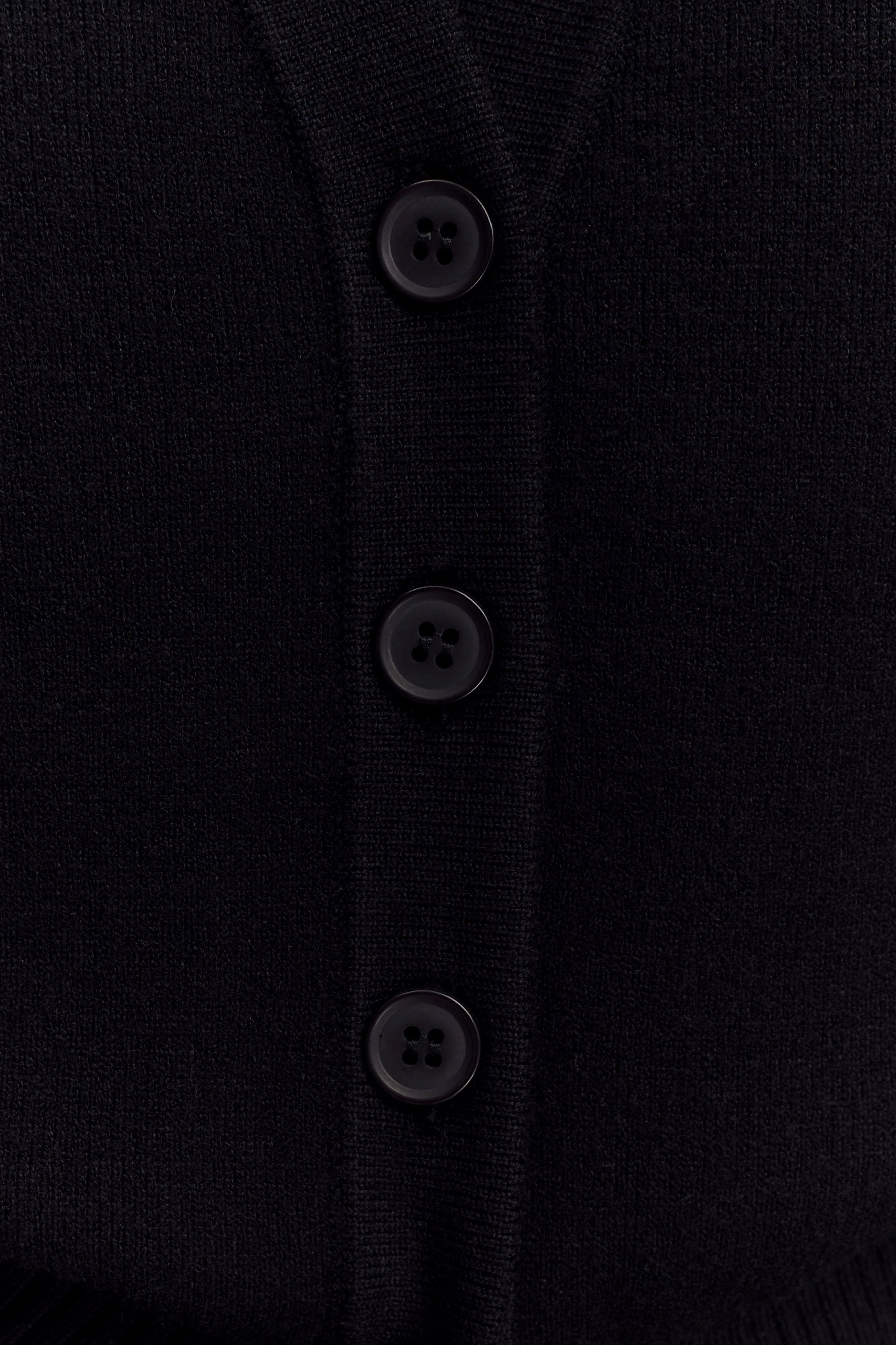 Alexia Buttoned Oversized Cardigan Black