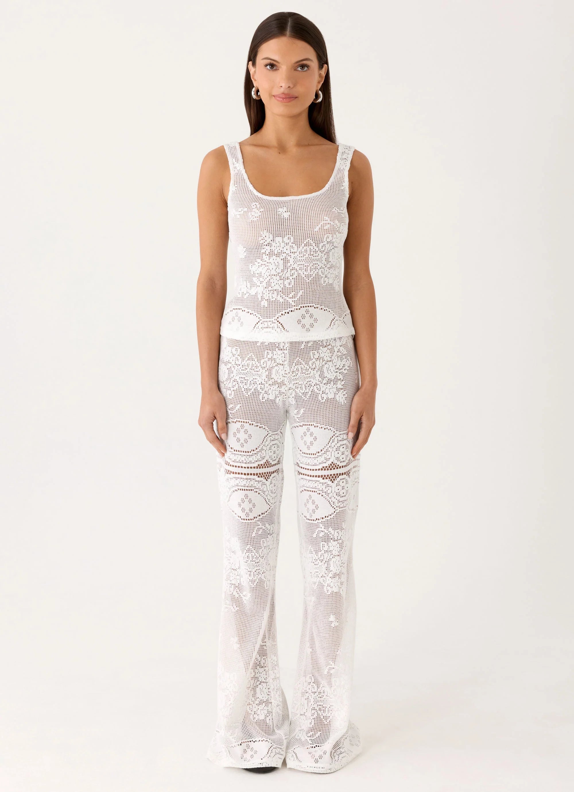 Bosten Low Rise Pants White