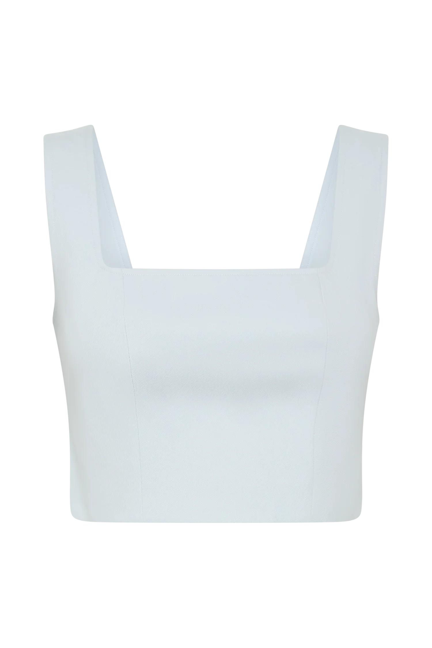 Josephine Crop Top With Open Back Ice Blue