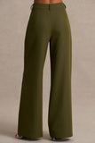 Silvia Olive Straight Leg Trousers