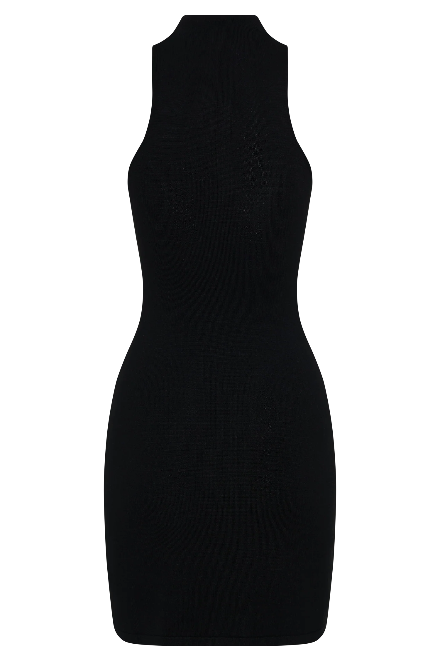 Hector Halter Neck Knit Mini Dress Black