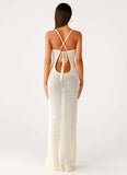 Siren Song Crochet Maxi Dress Ivory