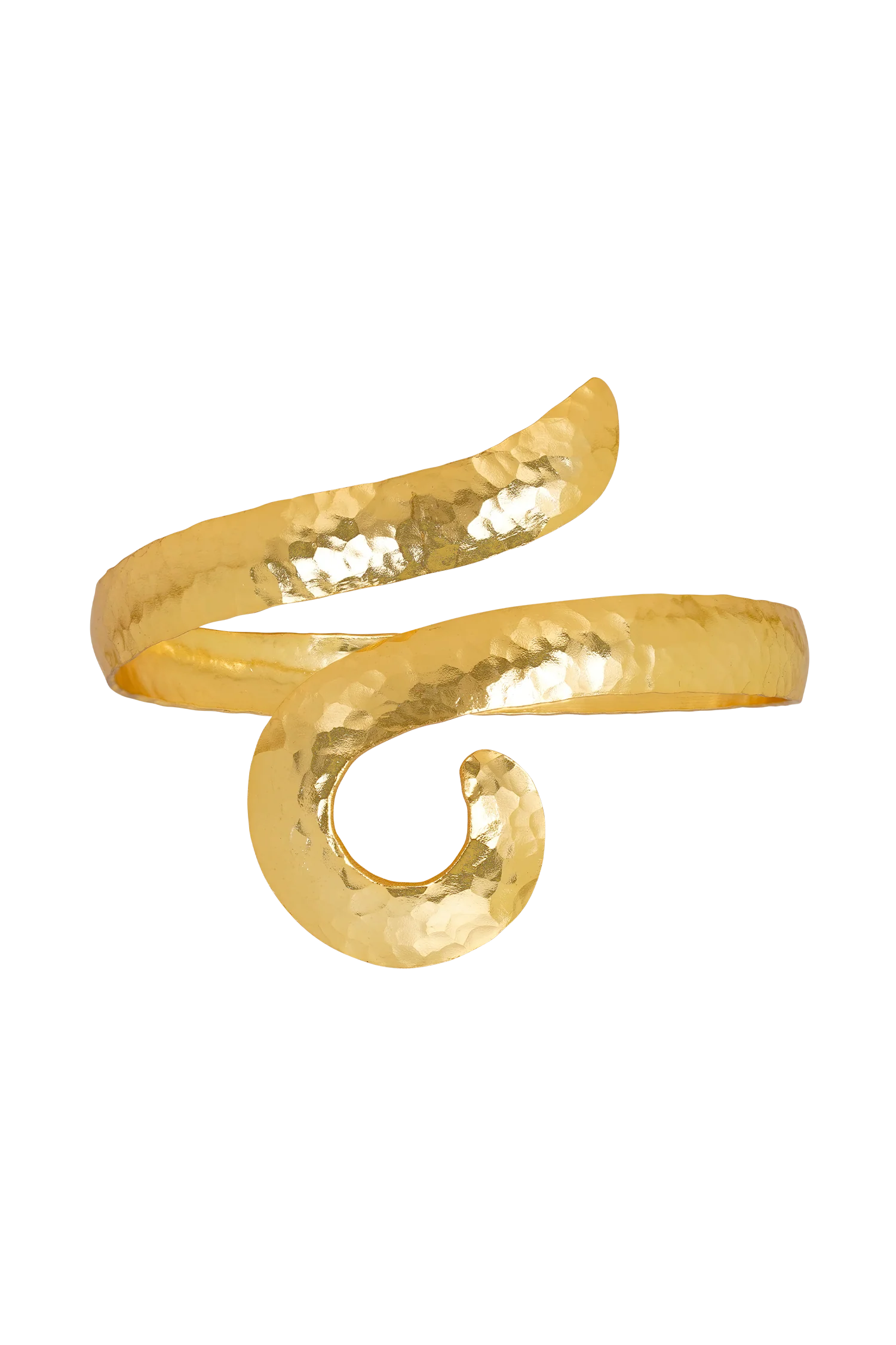 Hyacinth Textured Swirl Arm Band Gold