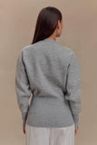 Alexia Buttoned Oversized Cardigan Grey Marle