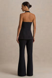 Carina Black Flared Leg Tailored Trousers
