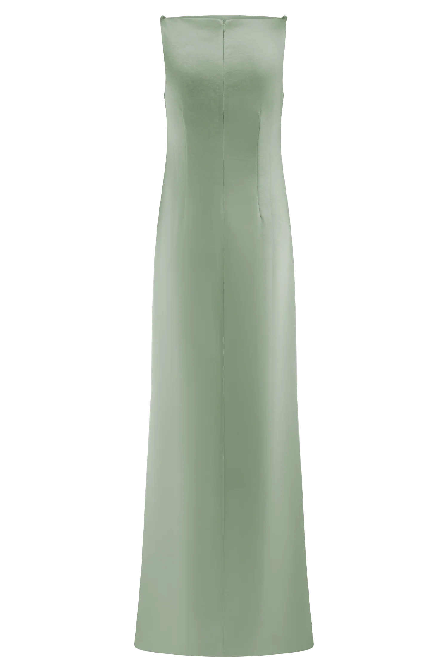 Violet Sleeveless Satin Maxi Dress Sage