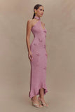 Celestino Floral Metallic Knit Maxi Dress Pink