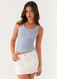 Signature Tank Top Slate Blue