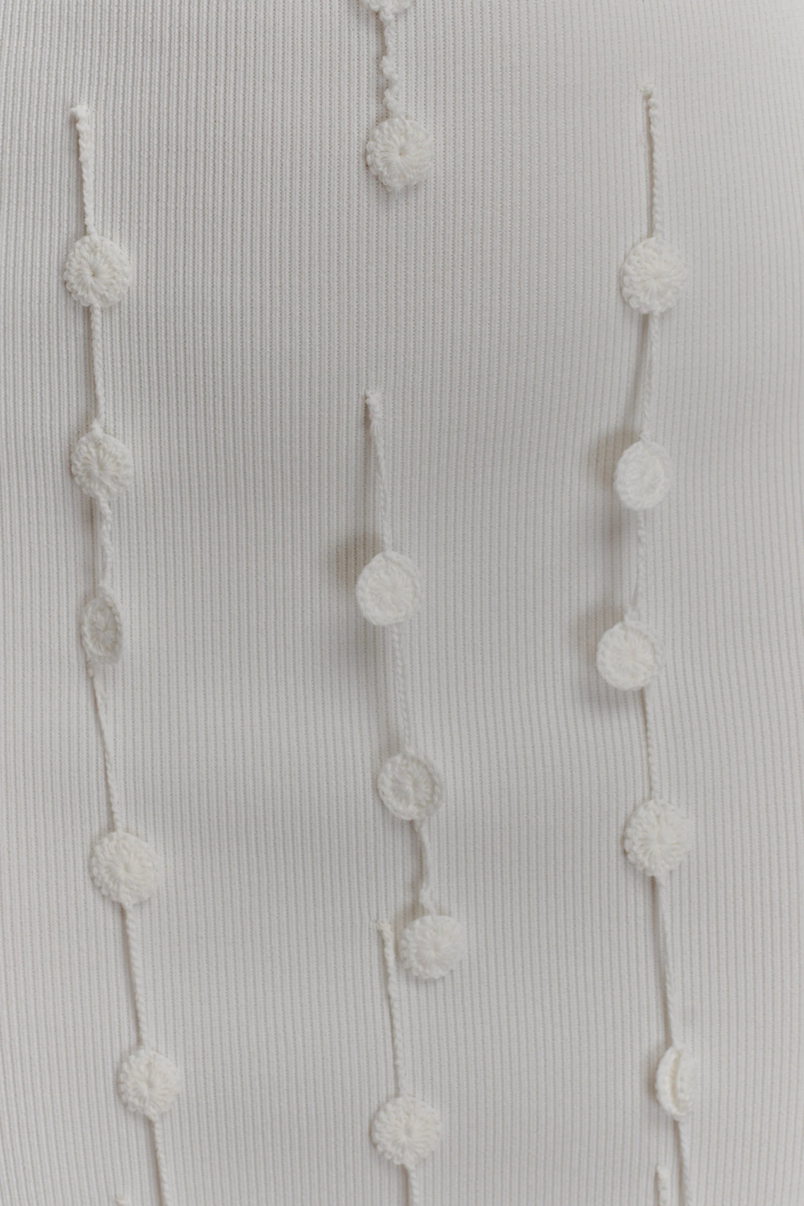 Tove Hand Knit Flower Mini Dress White