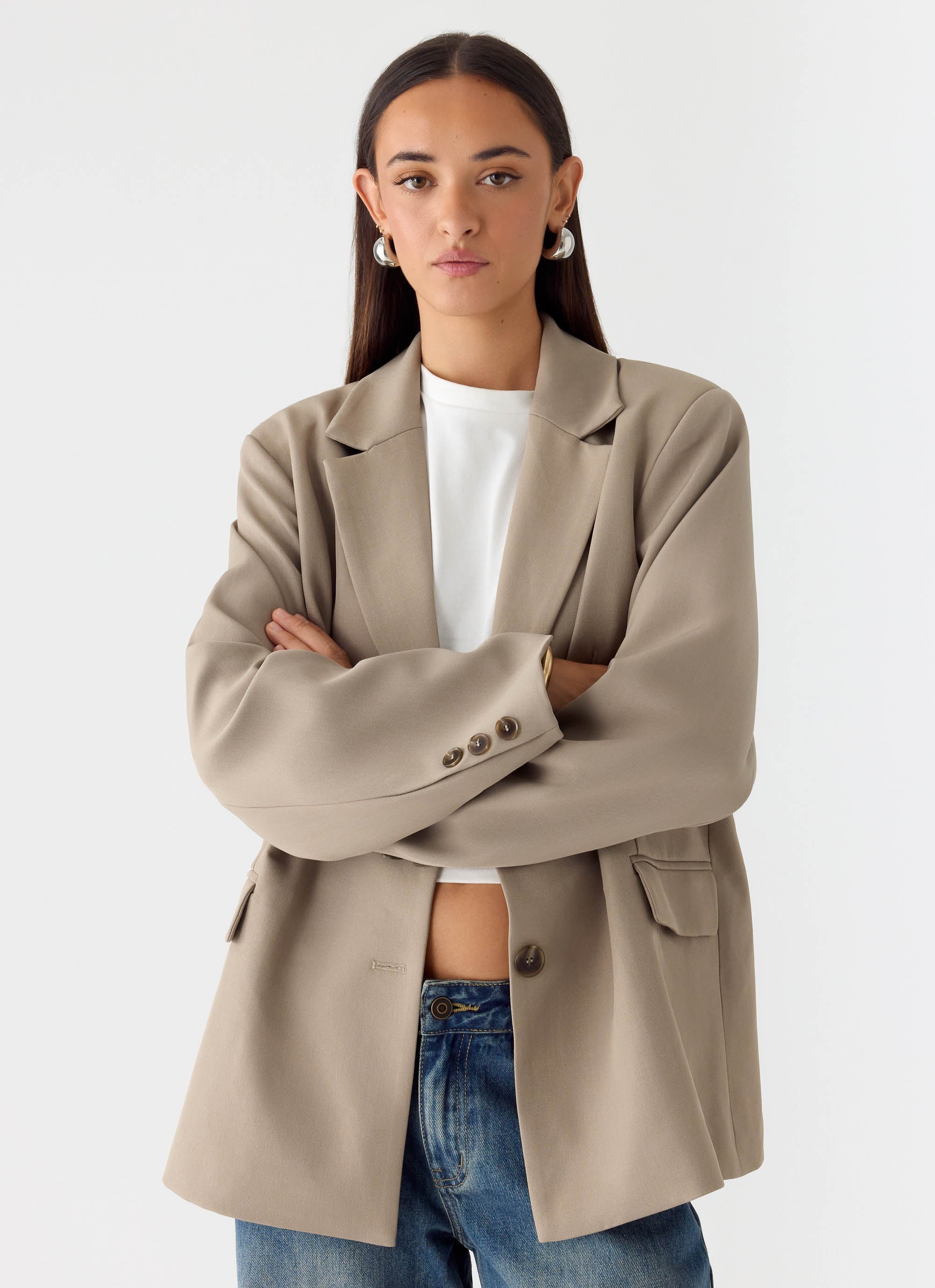Sibel Blazer Warm Grey