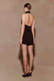 Emilia Beaded Waistband Mini Skirt Black