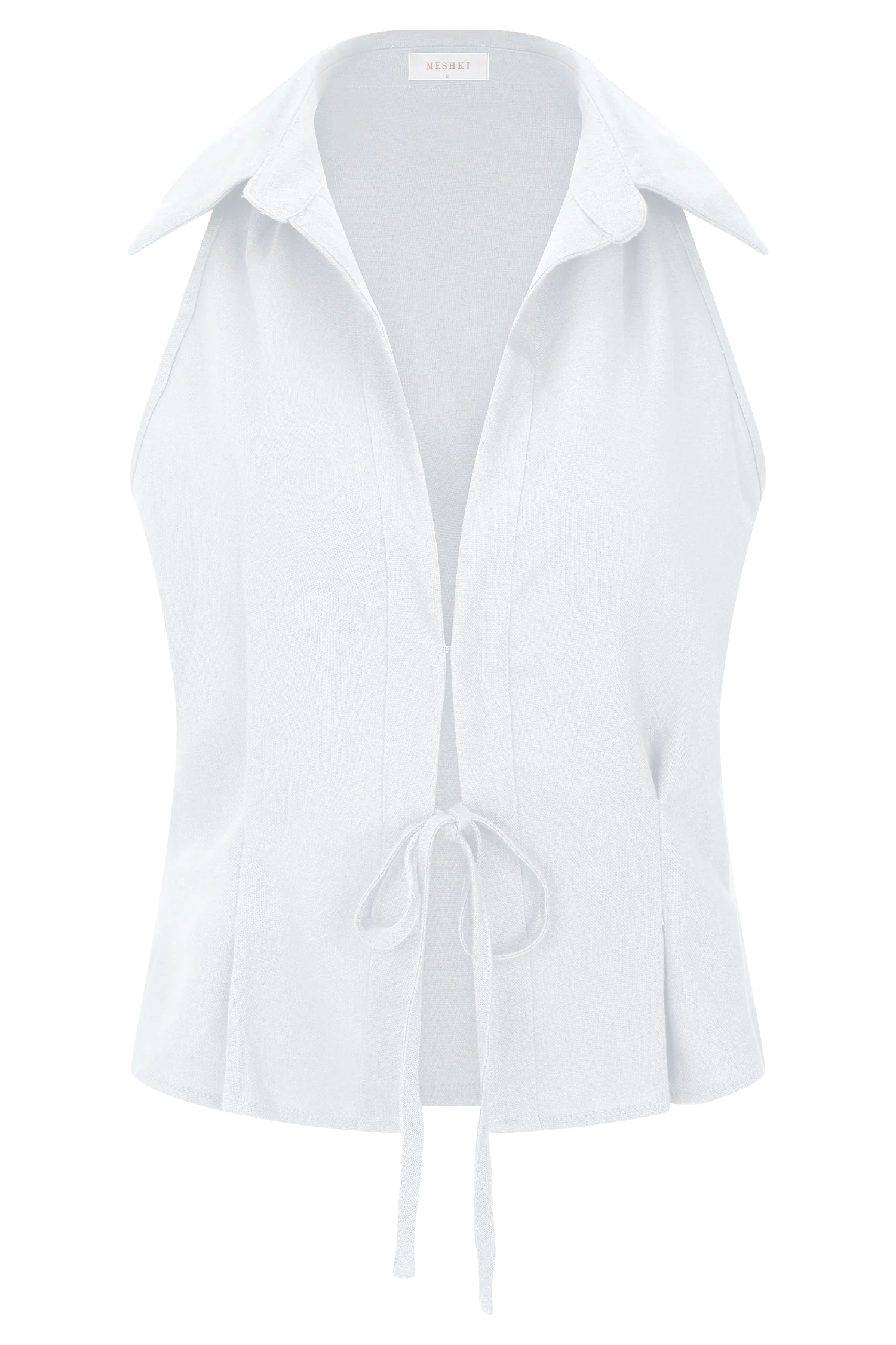 Scout Sleeveless Linen Shirt White