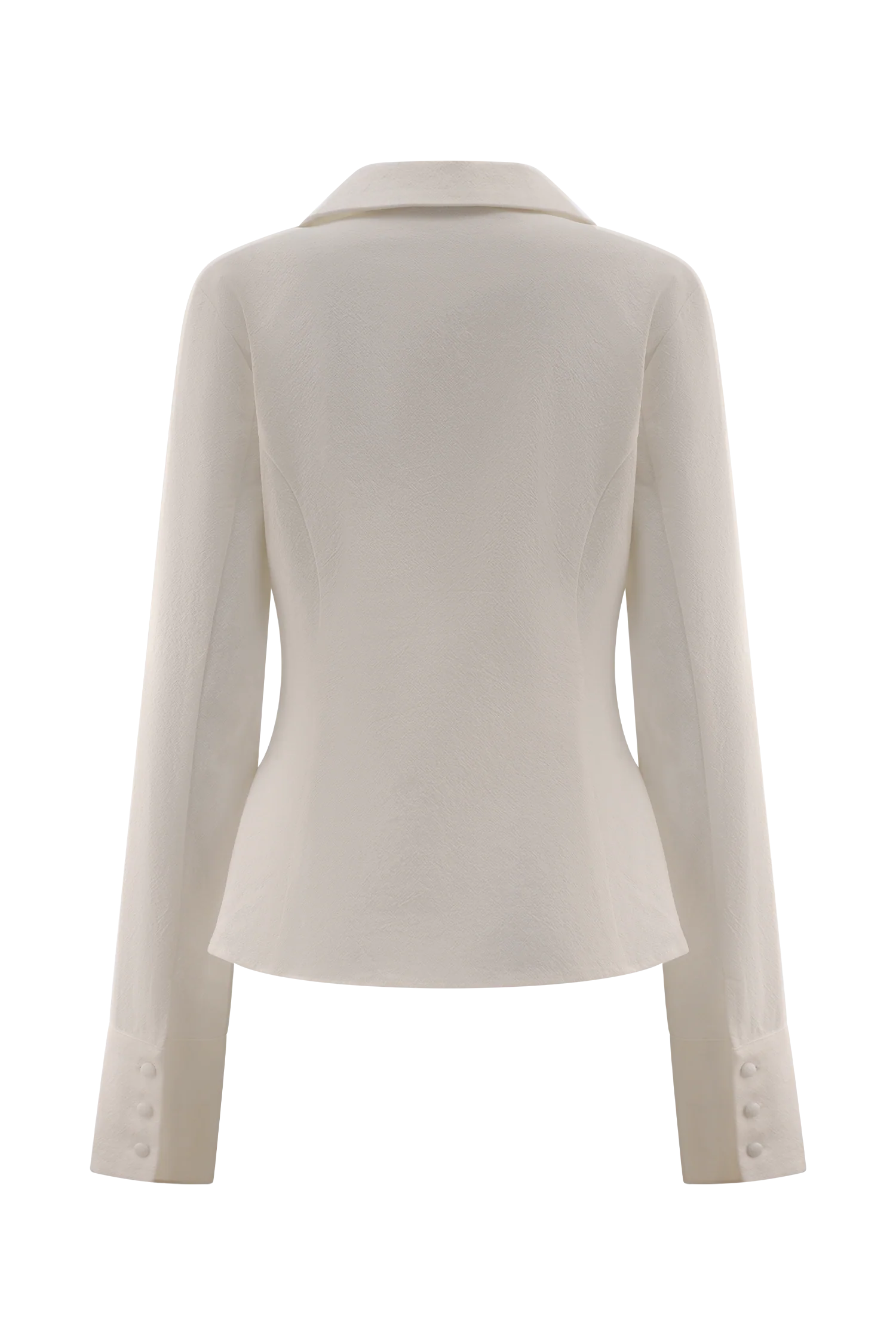 Annalee Cotton Beaded Tie Shirt White